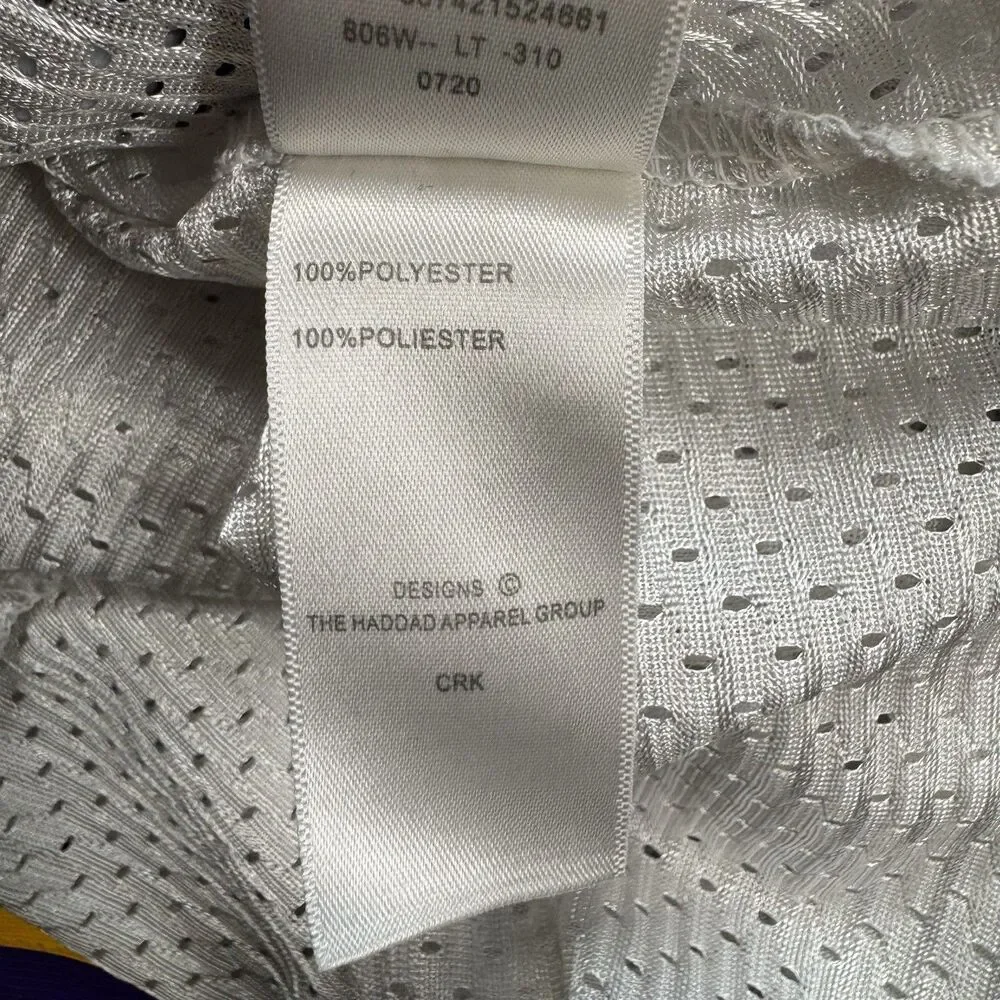Nike LSU Tigers #10 Youth L 16/18 Football Jersey White Purple Gold